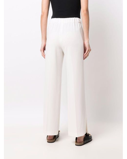 Alberto Biani White Cady Elasticated Trousers