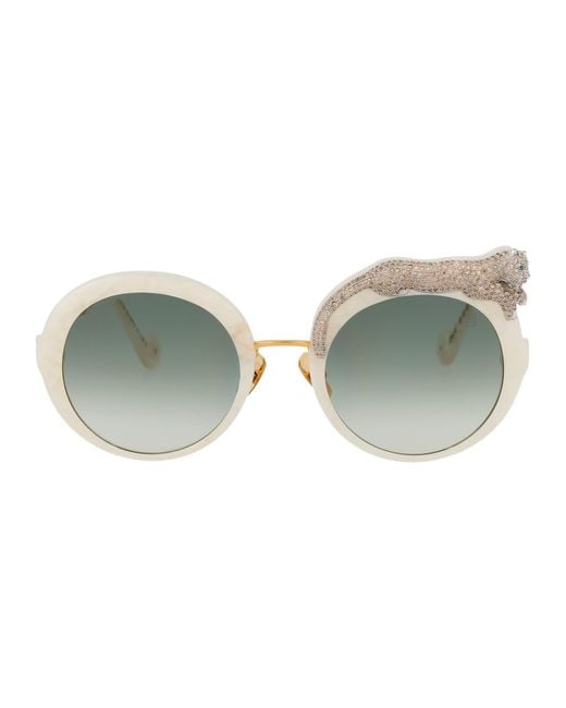 Anna Karin Karlsson Green Sunglasses Rose Et La Roue Crystal 08
