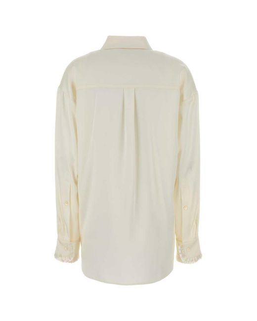 Stella McCartney White Satin Oversize Shirt