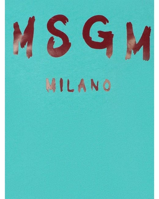 MSGM Blue Jersey With Logo