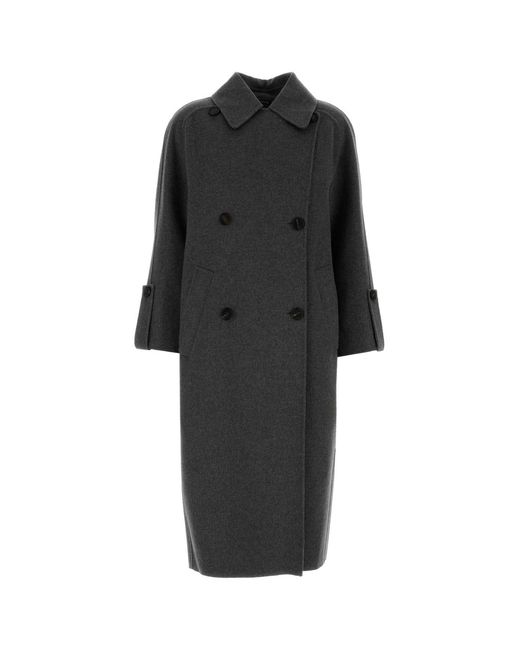 Max Mara Black S Dark Wool Alice Coat