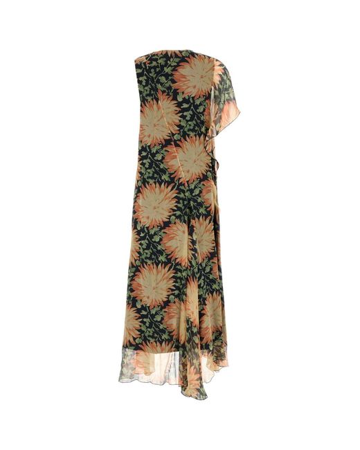 Loewe Black Printed Silk Dress