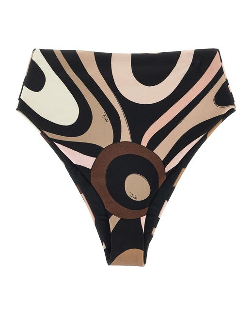 Emilio Pucci Black Marmor Bikini Briefs