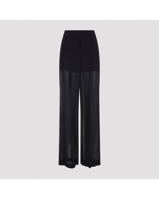 Alberta Ferretti Blue Georgette Pants