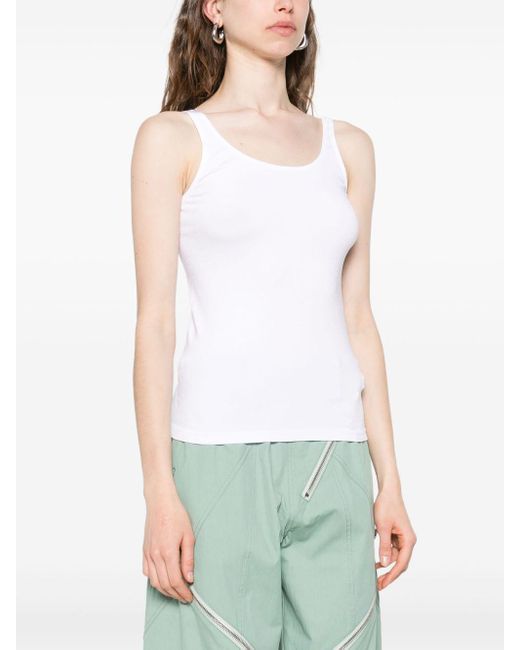 Wolford White Coton Blend Tank Top