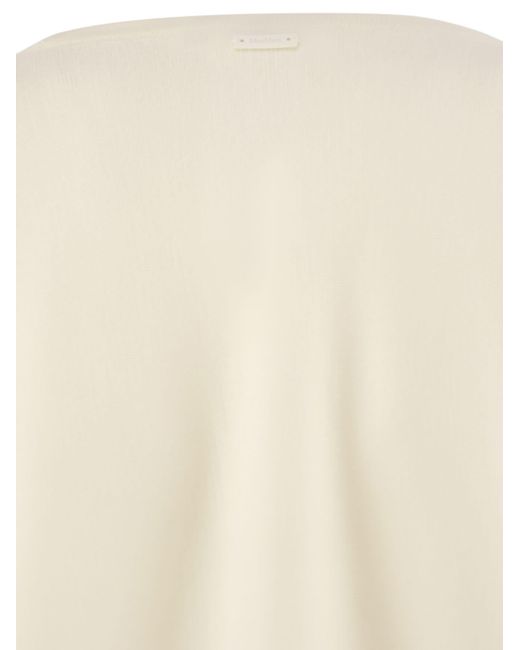 Max Mara Frais Fine Wool Yarn Sweater in het White