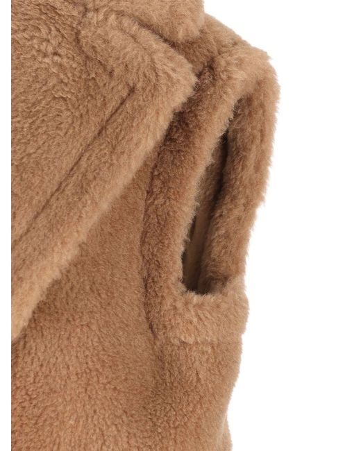 Max Mara Brown Wool Double-Breasted Vest