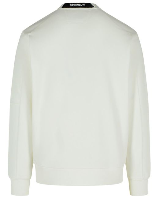 C.P. Sudadera de algodón blanco 'elevado' de la empresa C P Company de hombre de color White