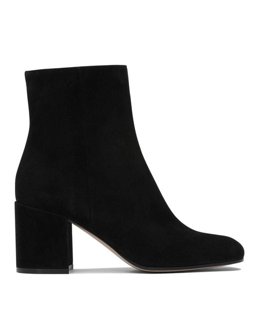 Gianvito Rossi "joelle 70 Mm" Enkellaarzen Met Ritssluiting in het Black