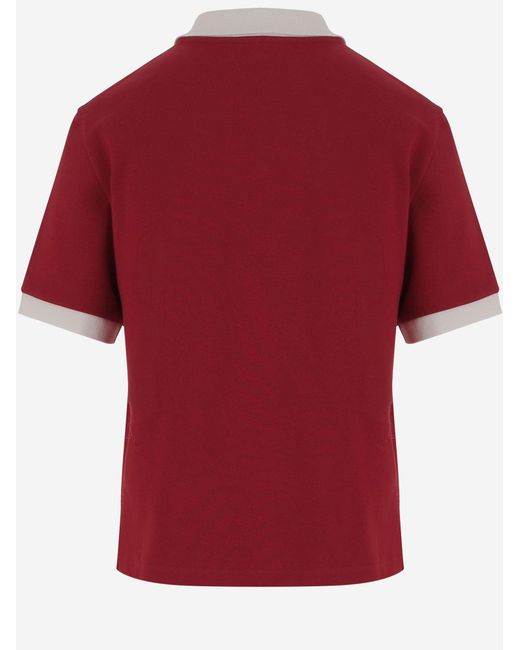 Versace Red Cotton Polo Shirt