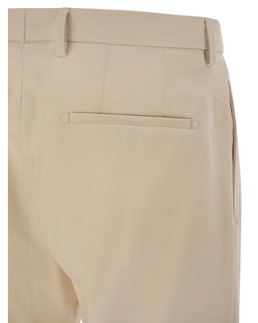 Tagliatore Rek Katoen Blend Broek in het Natural voor heren