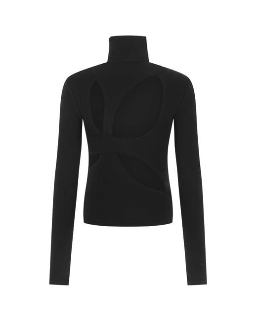 Givenchy Black Stretch Viscose Blend Top