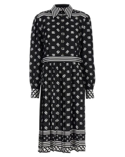 Dolce & Gabbana Black Schalkleid