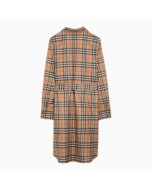 Burberry Natural Check Pattern Chemisier Dress