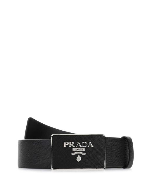 Prada Black Leather Belt for men