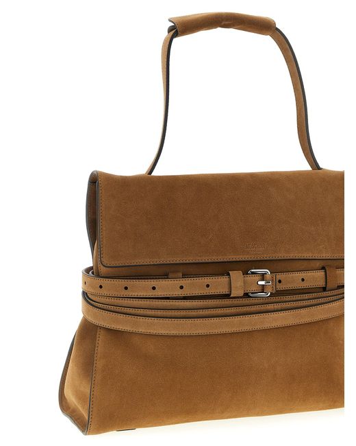 Moschino Brown 'Tie Me' Shoulder Bag