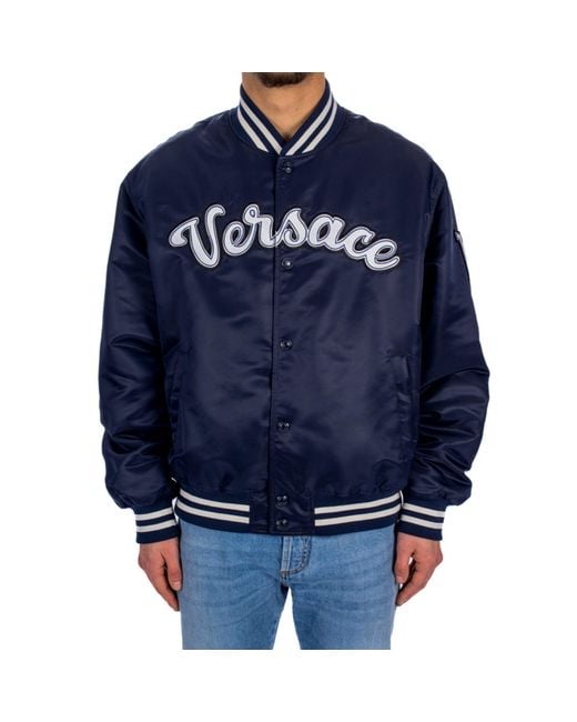Versace Blue Bomber Jacket for men