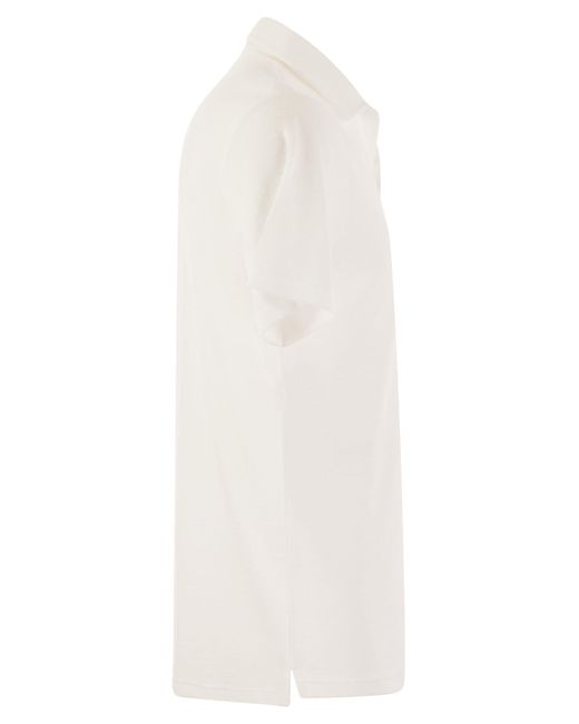 Mc2 Saint Barth Jeremy Cotton Terry Polo Shirt in het White