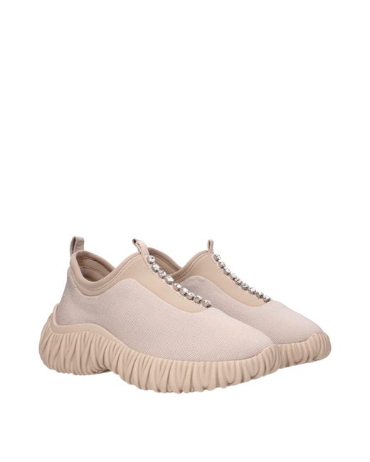Miu Miu Pink Sneakers Donna Tessuto/Nudo