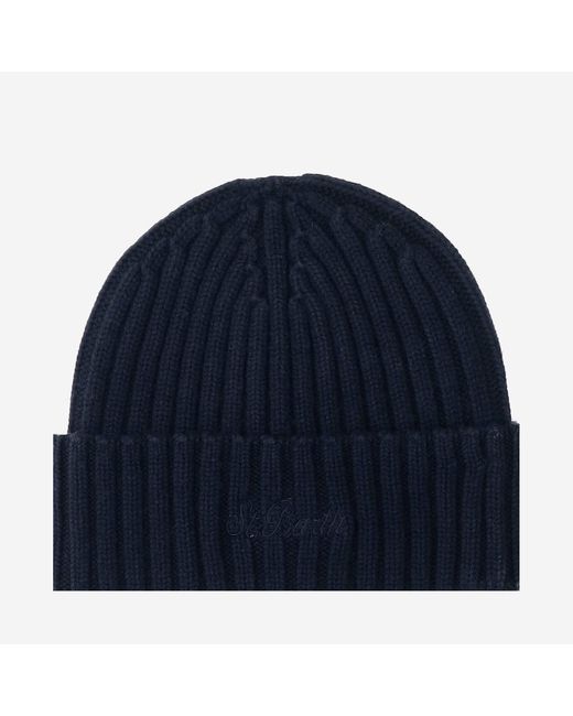 Mc2 Saint Barth Wool Blend Mütze mit Logo in Blue für Herren