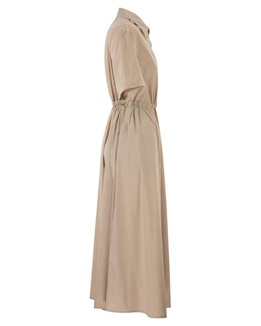 Herno Lichte Stretch Nylon Jurk in het Natural