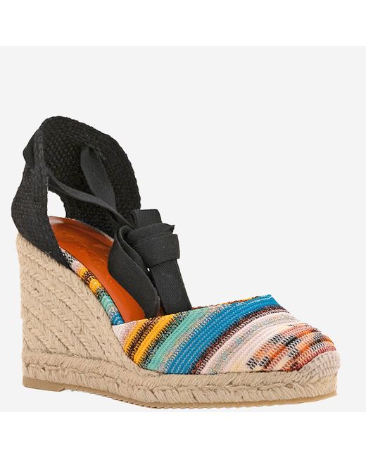 Missoni Blue Espadrilles With Zig Zag Pattern