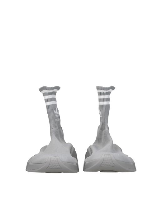 Balenciaga Gray Sneakers Adidas Speed Uomo Tessuto Grigio/Bianco for men