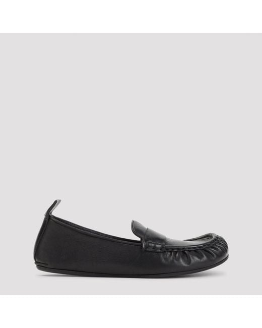 Acne Black Leather Loafers