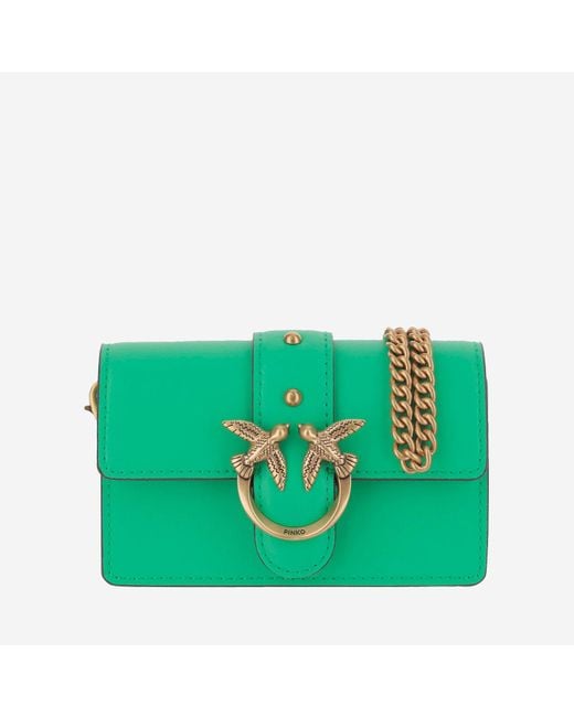 Pinko Micro Love One Simply Bag in het Green