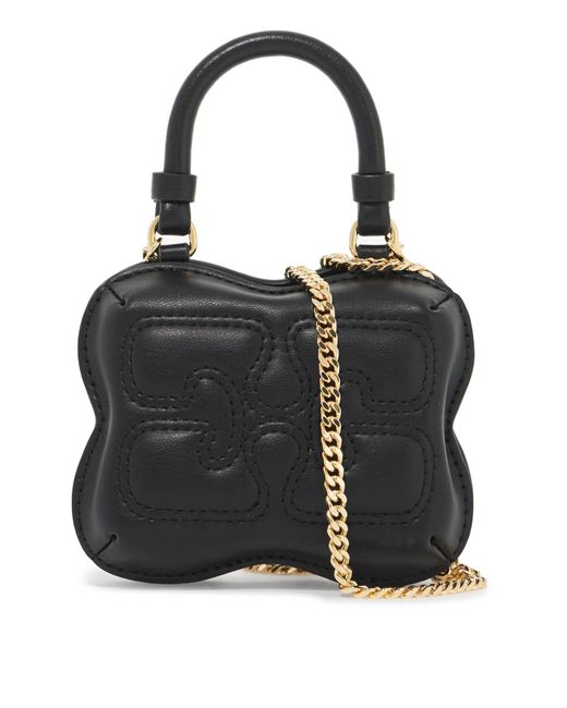Ganni Black Nano -Schmetterlingstasche
