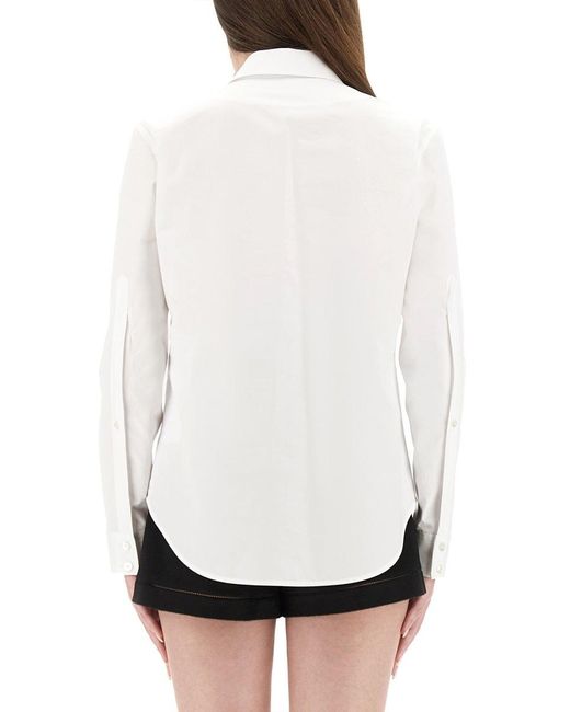 Gucci White Cotton Poplin Shirt With Horsebit