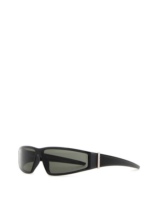 McQueen Gray Acetate Wraparound Sunglasses