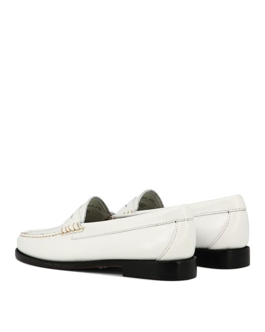 G.H.BASS "weejuns Penny" Loafers in het White