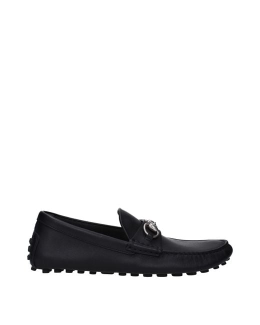 Gucci Black Mocassini Uomo Pelle Nero for men