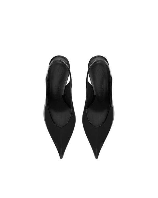 The Attico Black "Viper" Slingback