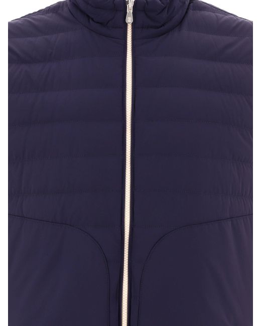 Brunello Cucinelli Bond Nylon Lichtgewicht Neer Vest in het Blue voor heren