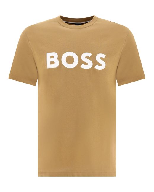 Boss "Tiburt" T -Shirt in Natural für Herren