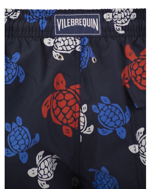 Vilebrequin Blue Tortues Multicolores Schwimmshorts
