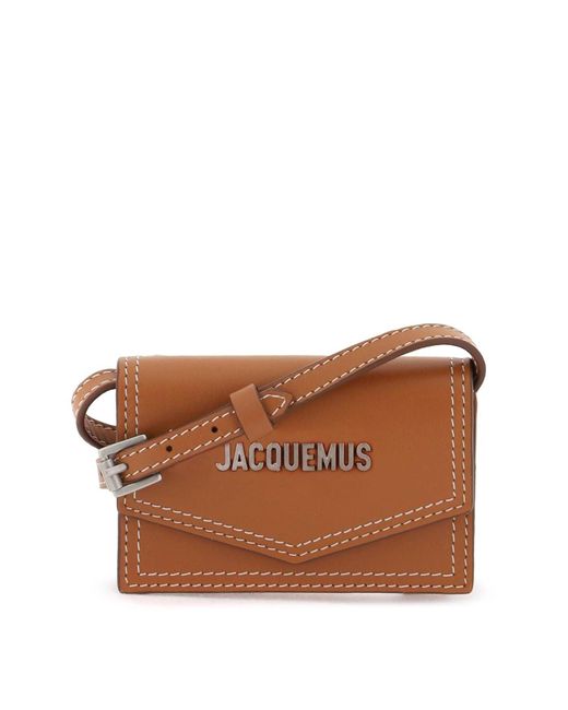 Portacarte A Tracolla 'Le Porte Azur' di Jacquemus in Brown da Uomo