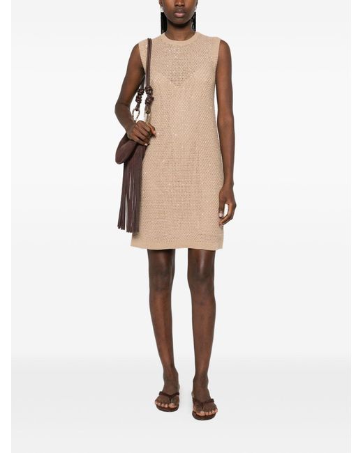 Fabiana Filippi Natural Short Dress