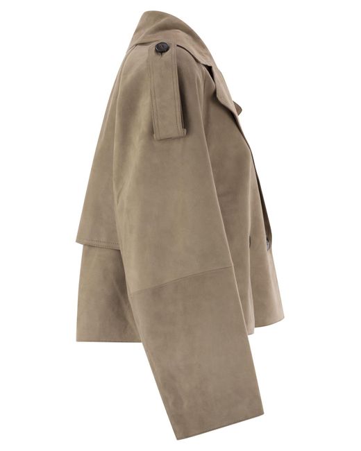 Fin de semana Max Mara Maga gabardina de gamuza corta Weekend by Maxmara de color Brown