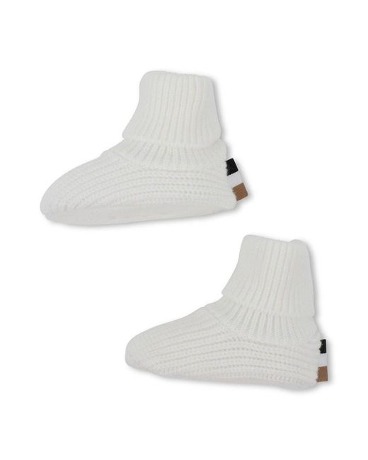 Boss White Hat Set With Slippers