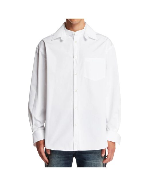 Gucci White Cotton Logo Shirt for men