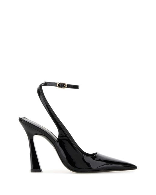 Stuart Weitzman Black Solid Pointed Toe Pumps