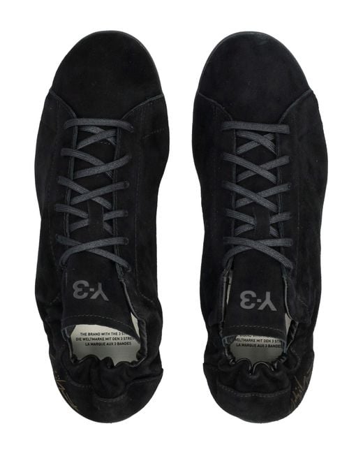 Y-3 Black Suede Stan Smith Lo Pro Sneakers