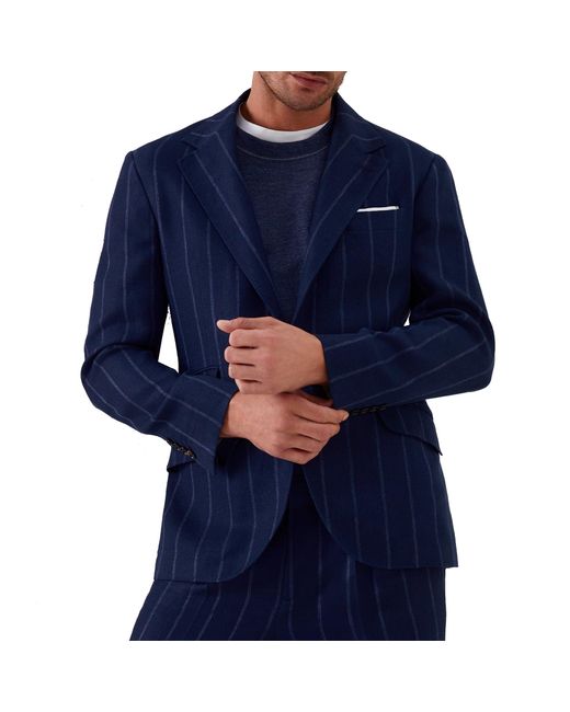 Brunello Cucinelli Blue Wool Jacket for men