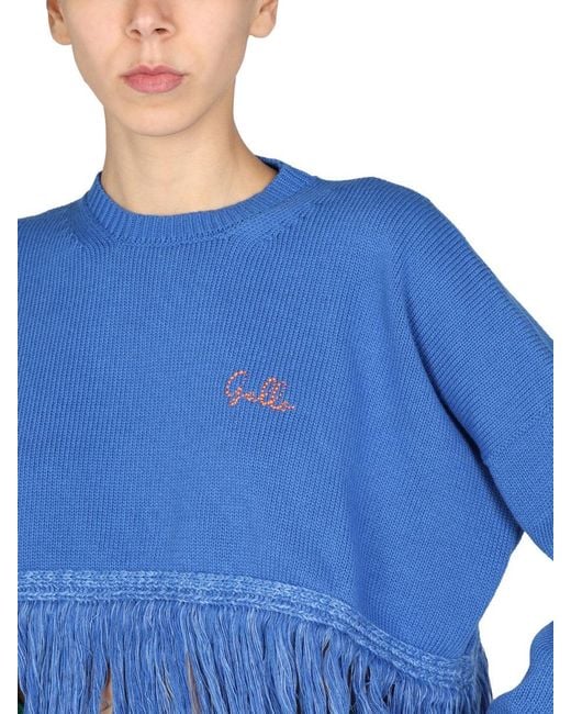 Gallo Blue Logo Embroidery Sweater