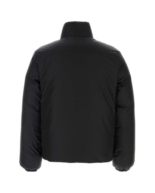 McQueen Black Nylon Down Jacket
