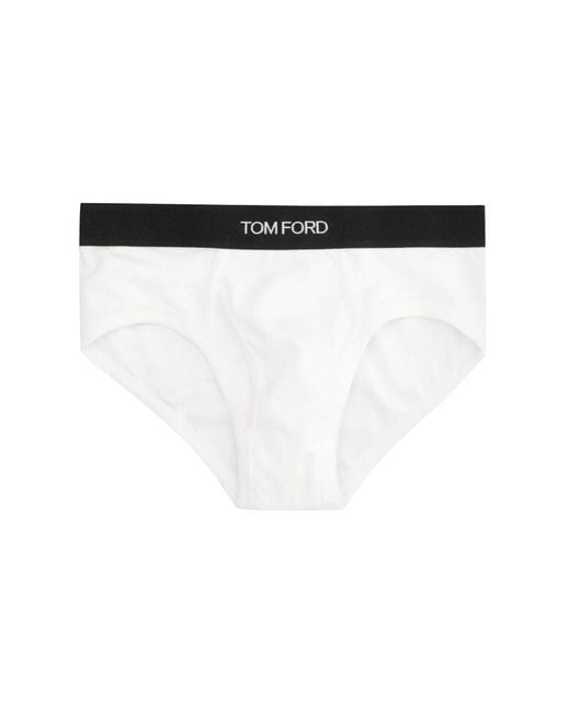 Tom Ford White Briefs With Logo