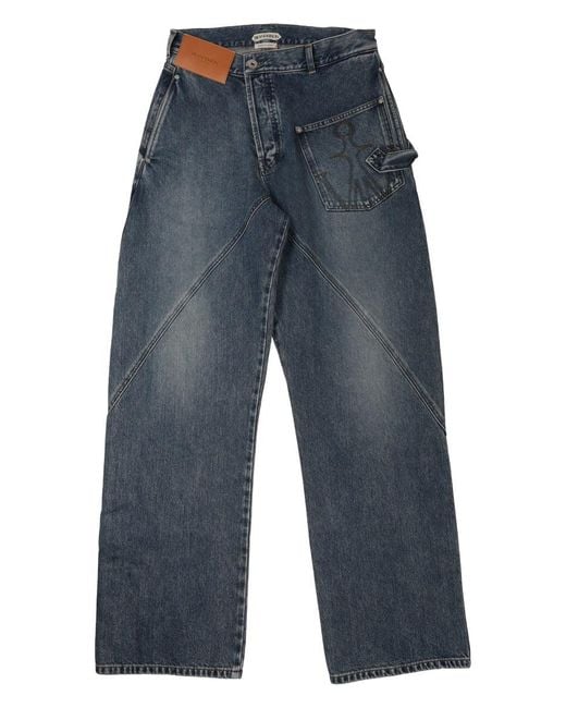 J.W. Anderson Blue Cotton Jeans for men